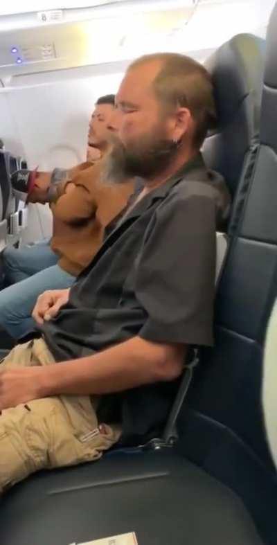 To have a smoke on an airplane flight