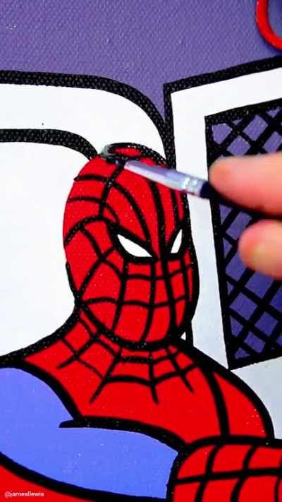 Painting iconic cartoon characters with precise brush strokes