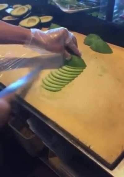 The way he cuts avocados