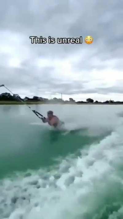 This is unreal. Push-ups on water