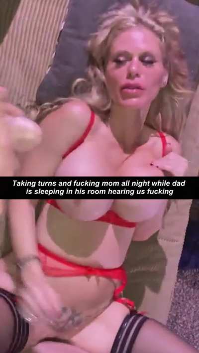 Taking turns and fucking mom all night