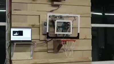 Hubby uses robotic basketball hoop with facial recognition to troll wife