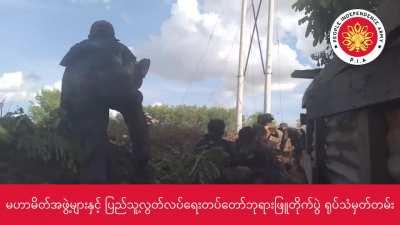 People's Independence Army (Armed wing of the People's Independence Organization) Conducting Operations with the Burmese People's Liberation Army and other Anti-Junta Militias against the Myanmar Army at Hpayarhpyu, Hopong, Taunggyi District (February 202