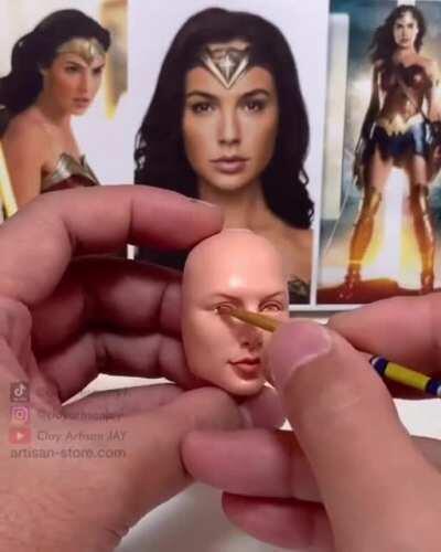 Wonder Woman, Polymer clay sculpture of Gal Gadot