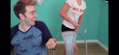 Shane made Lia Marie Johnson twerk on the wall when she was 17 years old