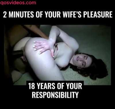 Your wife's pleasure matters more