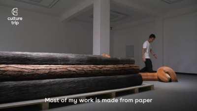 Strechable Sculptures Made Entirely Out of Paper By Li Hongbo