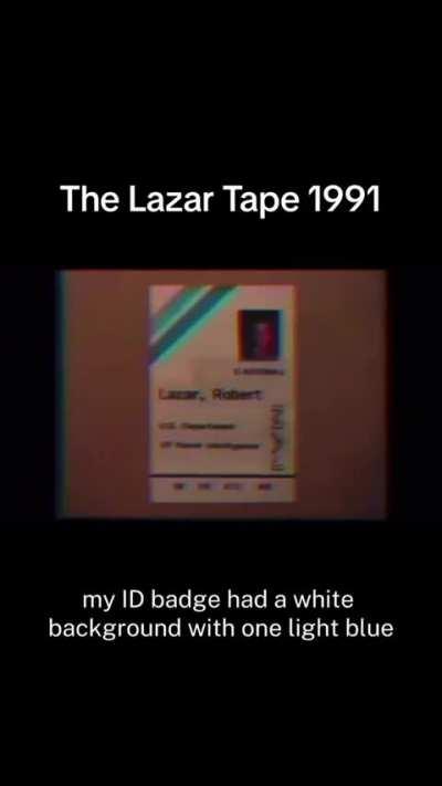 Bob Lazar video tape 1991