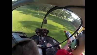 Helicopter rescues RC Plane.