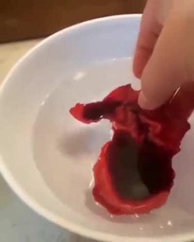 Adding wax into water