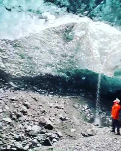 Ice Cave under the Vatnajökull glacier in Iceland