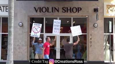 No more &quot;violence&quot; protest