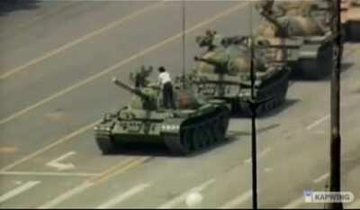 Many people have seen Tank Man's picture, but the entire incident was captured on camera.