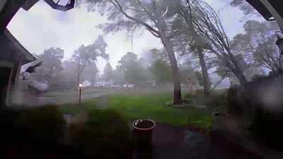 Doorbell Cam Footage of Tornado in Portage