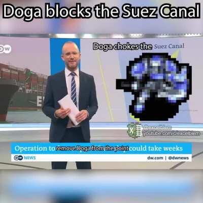 Doga blocks the Suez Canal