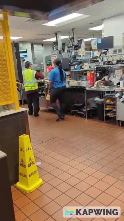 McDonald's workers mock customer for asking for fresh food. (OC)