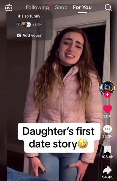 Daughter’s first date story