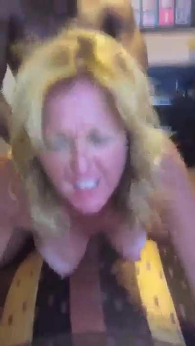 Blonde milf banged hard