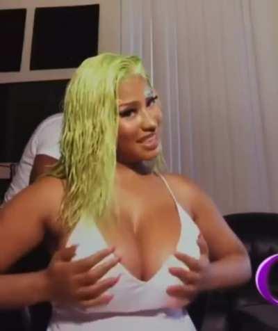 Nicki can fit multiple dicks between them big ass tiddies