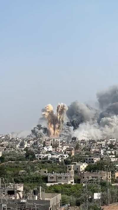 IDF air striking Gaza city (October 8,2023)