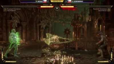 CEOGaming offline tournament grand finals, final round - Two Nighwolfs reflect a bird projectile 34 times