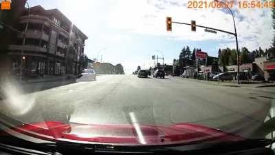 Car manifests out of thin air in the bike lane