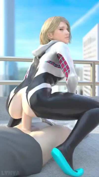 Gwen Stacy Reverse Cowgirl (Lynya & Evilaudio) [Spider-Man]