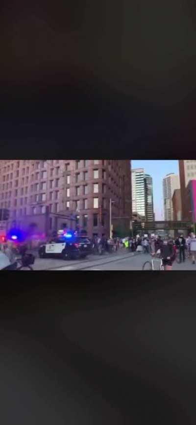 Police tear gas peaceful protesters in Minneapolis