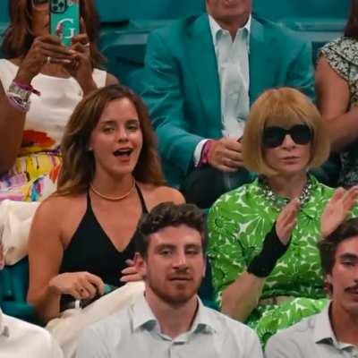 Emma | With Ana Wintour at The US Open in New York City | September 2023