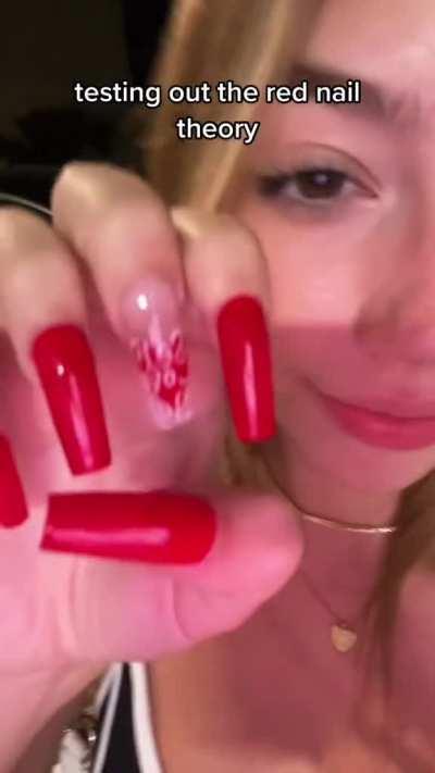 Flirty w/ red nails