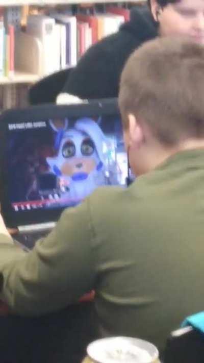 I recorded a kid watching fnaf porn at the public library a friend called it cursed so here i am