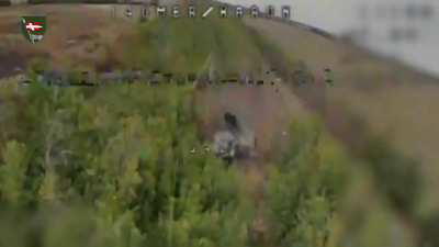 A Ukrainian drone operator spots a Russian BM-21 