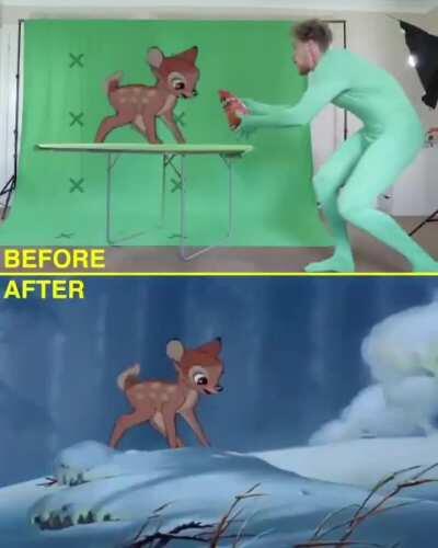 EXCLUSIVE behind the scenes footage of Bambi...🦌🎥