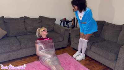 Mummified and Gagged Roommate Revenge 