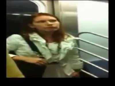 Man on train confronted for having his penis out and trying to rub against someone.