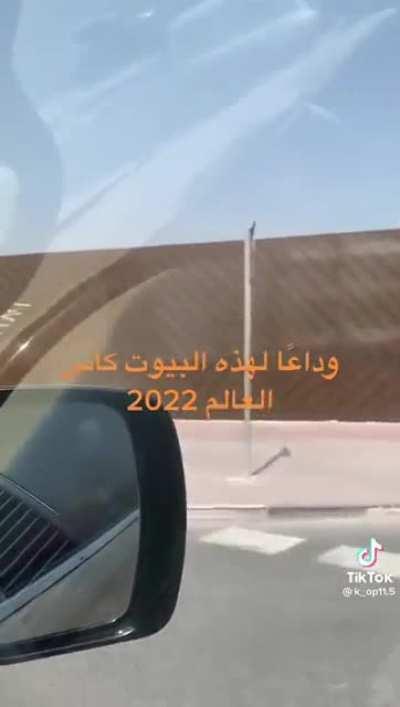 Qatar build wall to hide the poor neighbourhood ahead of WC