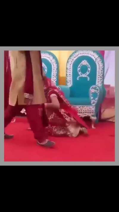 Bride couldn't control herself 