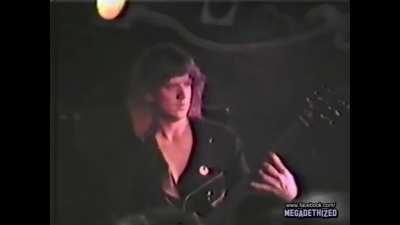 Chris Poland tripping balls during Loved to Deth (1986)