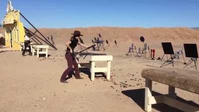 Women's Cowboy shooting competition