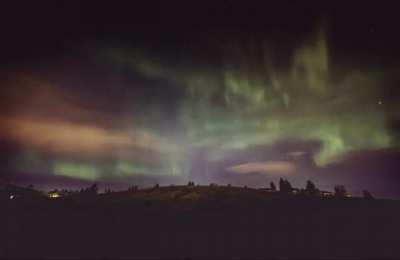 Just a dazzling display of colours in last night’s aurora storm. Shot from my backyard in Calgary, AB