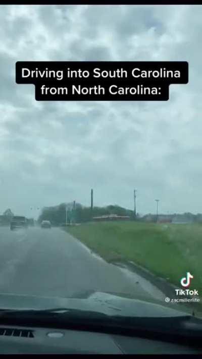 Driving into South Carolina from North Carolina