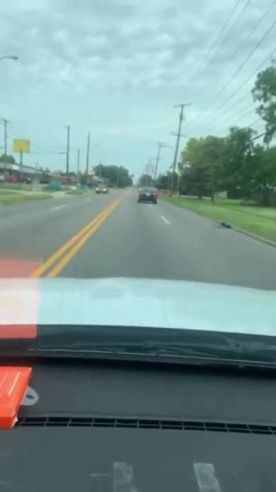 Live Action: Girl fights windshield