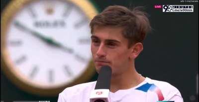 Matteo Arnaldi cute speech about his fellow Italian players