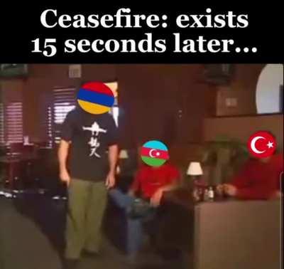 &quot;No, you can't have more war until you've finished your ceasefire&quot;