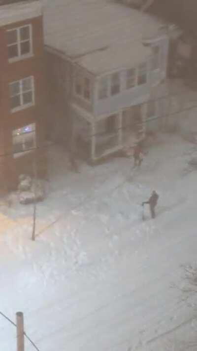 Halifax Snow Storm = City Skiing.