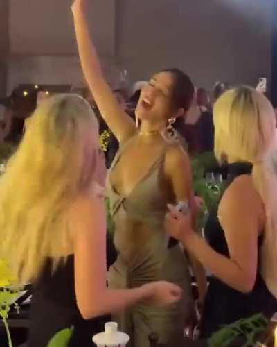 Dancing with Emma Roberts and Eiza Gonzalez in Saint-Tropez, France 7/23/2024