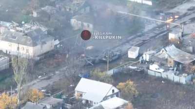 Russian T-72B3 destroyed, Pavlovka, East. Recently.