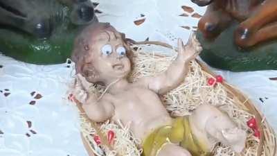 Decorating grandma's nativity scene