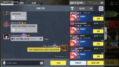 This is global chat in garena right now