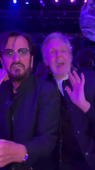 Paul and Ringo on the dancefloor.
